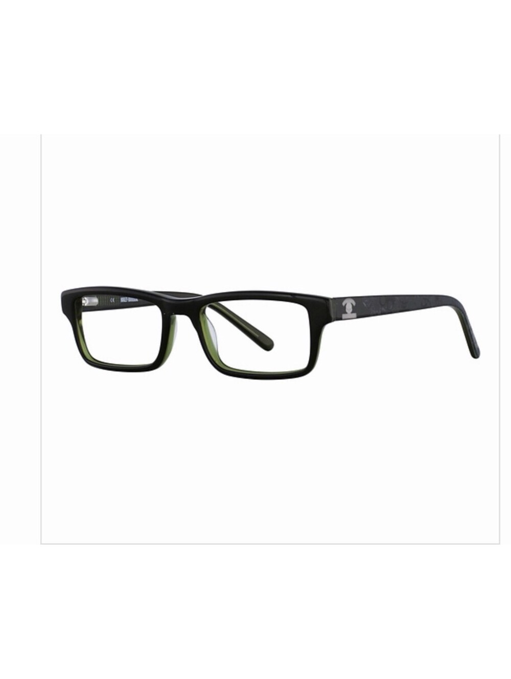 Harley-Davidson HDT 105 Eyeglass Frames Black Green